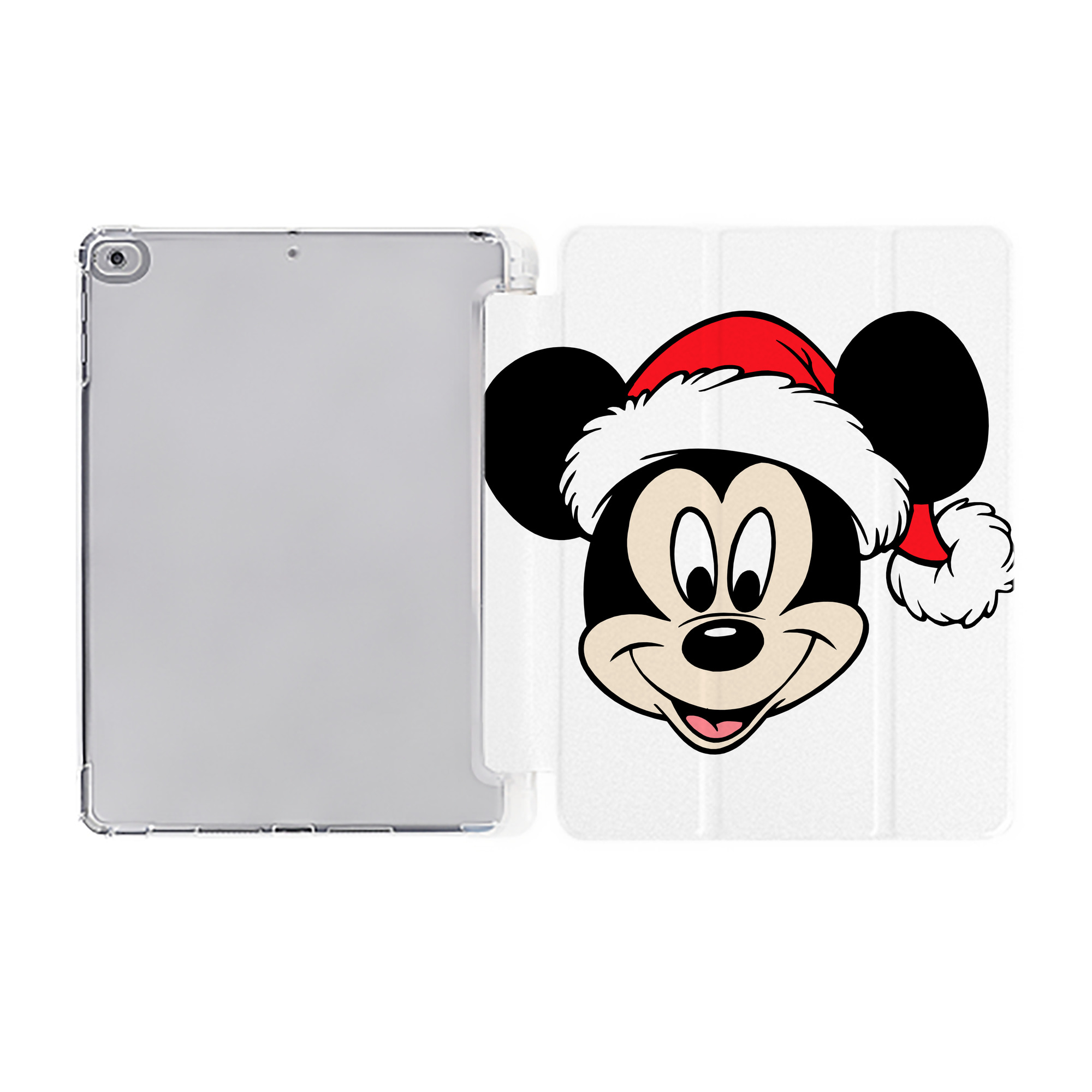 （画像用） ミッキーマウス Mickey Mouse IPad ケース ペン収納付き 三つ折りスタンド PUレザー×シリコン 対応機種9.5/10.5/10.9インチ